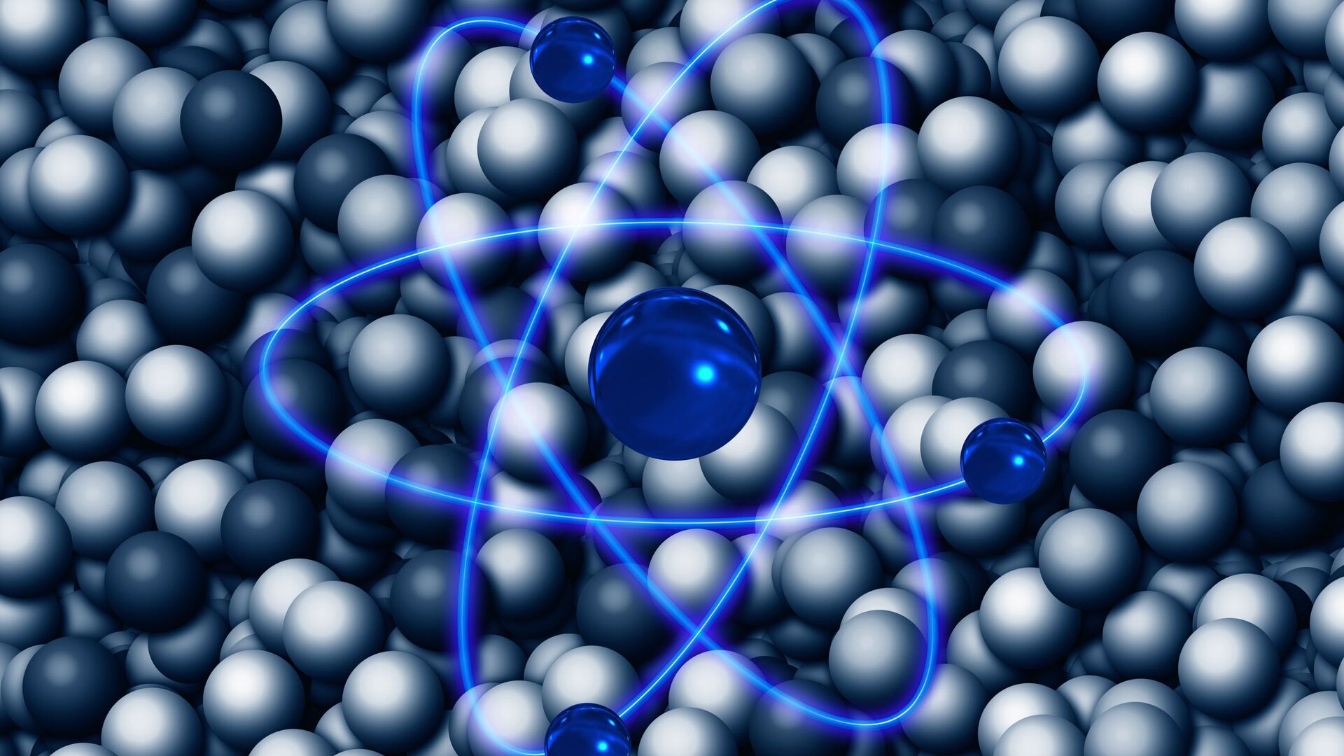Atom with three electrons, render - Sputnik भारत, 1920, 07.02.2024