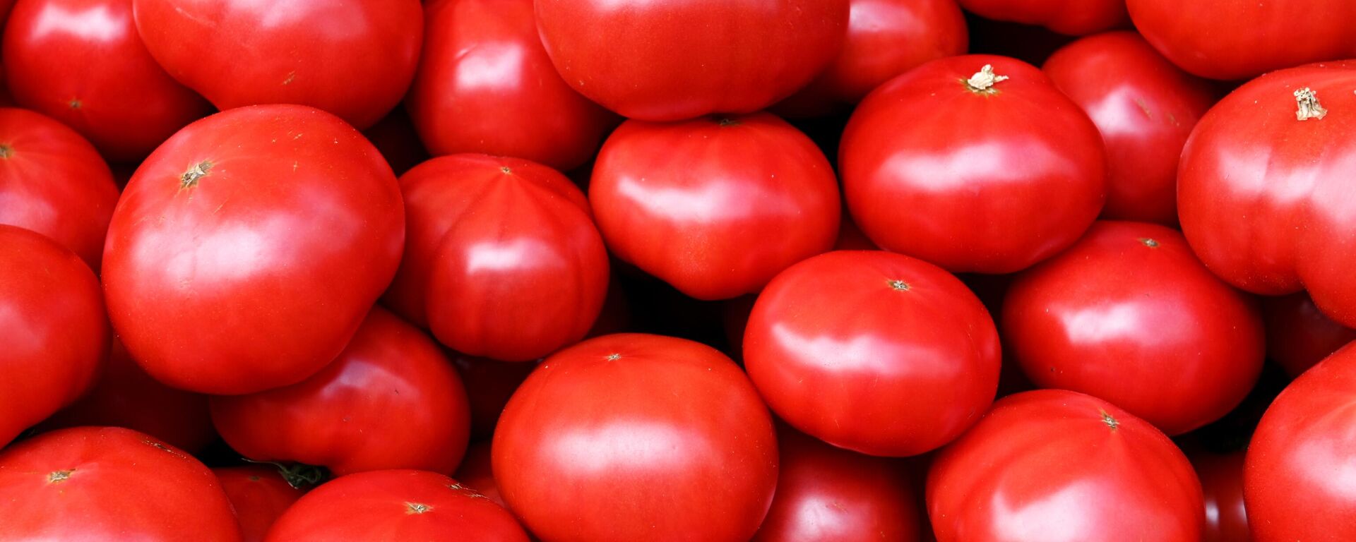 Tomatoes are seen on a counter at a grocery market - Sputnik भारत, 1920, 16.07.2023