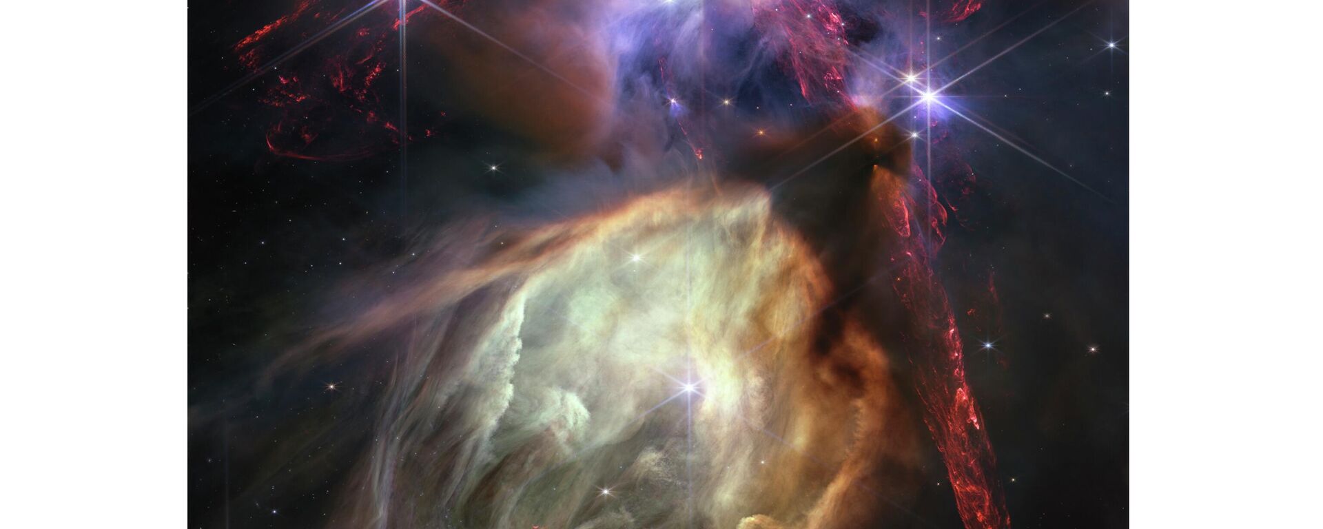 The first anniversary image released Wednesday, July 12, 2023, by Space Telescope Science Institute Office of Public Outreach, shows NASA’s James Webb Space Telescope displaying a star birth like it’s never been seen before, full of detailed, impressionistic texture. The subject is the Rho Ophiuchi cloud complex, the closest star-forming region to Earth.  - Sputnik भारत, 1920, 25.07.2023