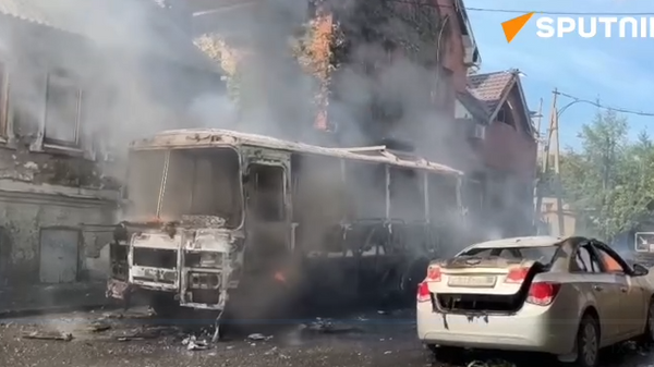 Donetsk after a Ukrainian attack - Sputnik India