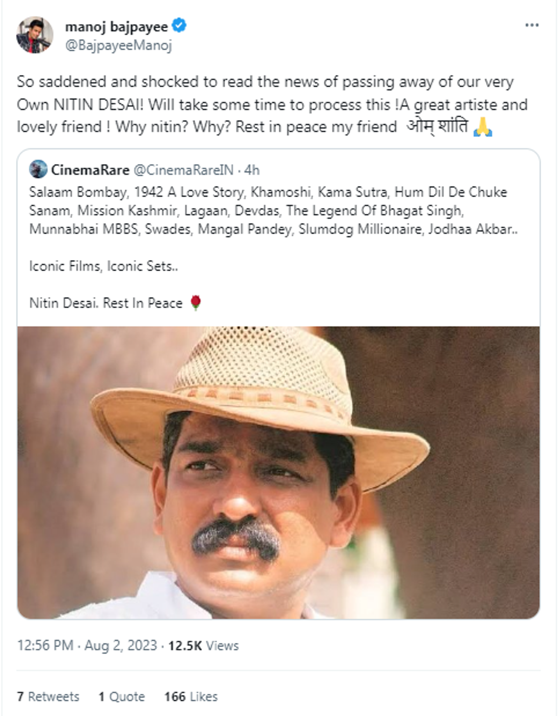 Netizens mourn the demise of top Bollywood art director, Nitin Desai, who committed suicide at his ND Studio in Maharashtra's Karjat city. - Sputnik India, 1920, 02.08.2023