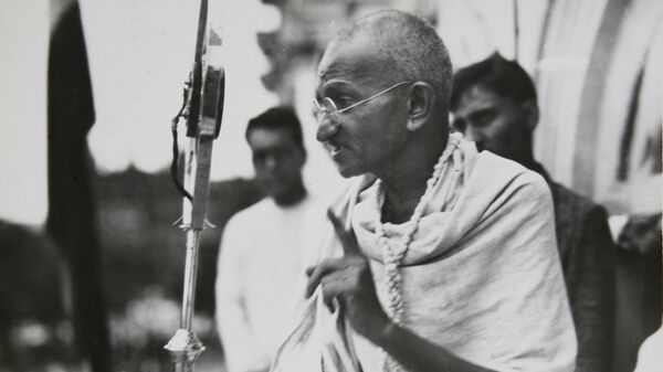 Mahatma Gandhi in a photo from a period album collected by AP reporter James A. Mills, ca. 1931. - Sputnik India