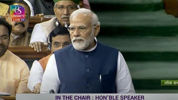 Indian Prime Minister Narendra Modi in Parliament - Sputnik भारत