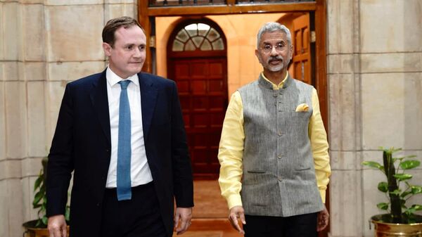 External Affairs Minister of India S. Jaishankar meets UK Minister of State Tom Tugendhat - Sputnik भारत