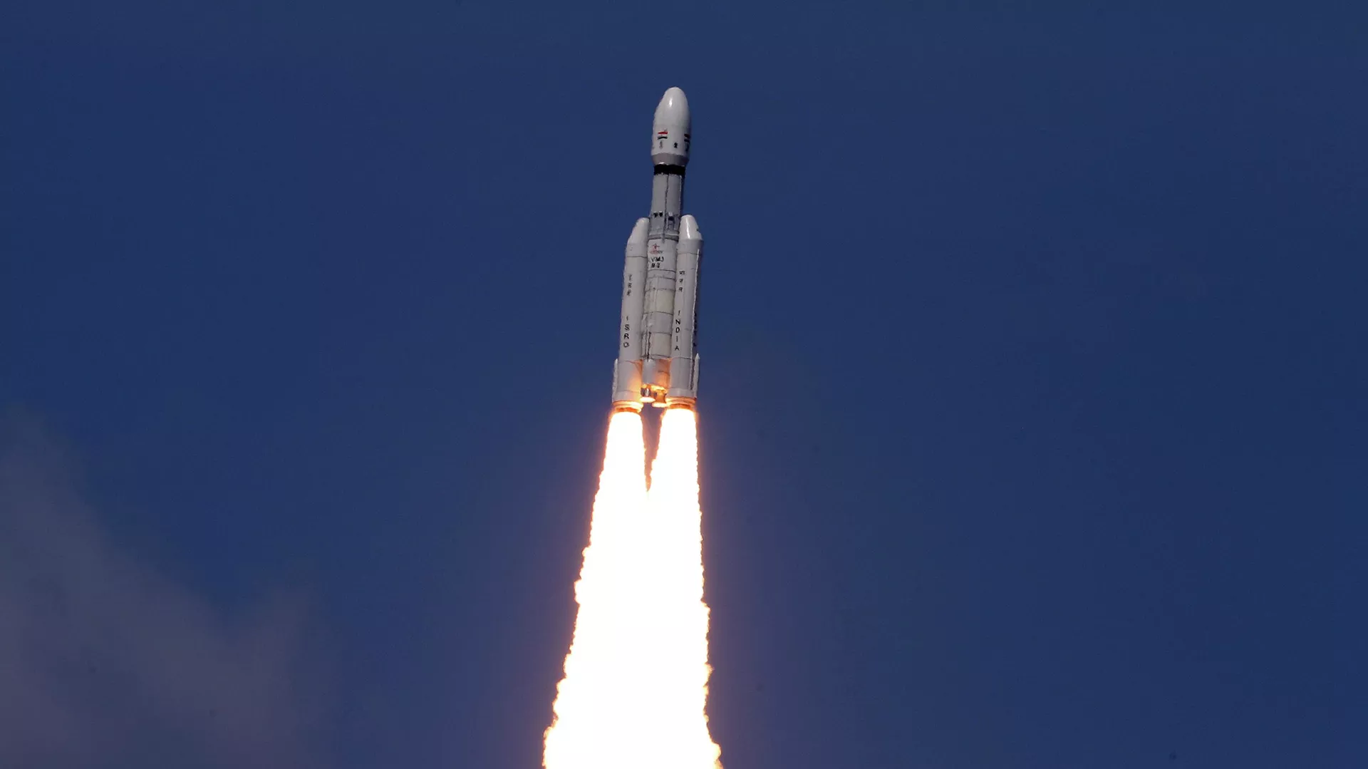 In this photo released by the Indian Space Research Organisation (ISRO), Indian spacecraft Chandrayaan-3, the word for “moon craft” in Sanskrit, lifts off from Sriharikota, India. 