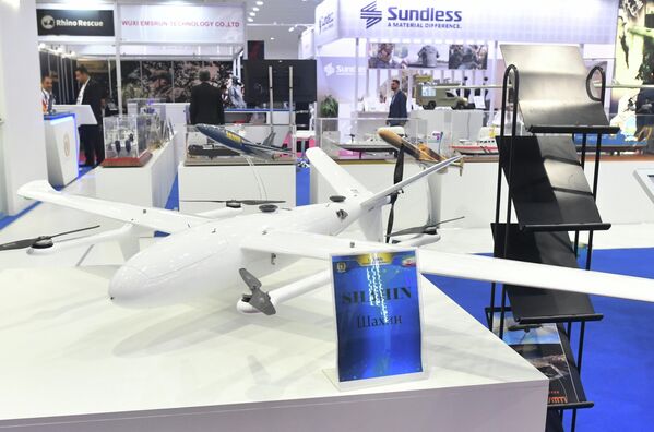 Iranian drone Shaheen at International Military-Technical Forum Army-2023 - Sputnik India