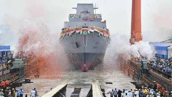 President Droupadi Murmu at the launch ceremony of Vindhyagiri - Sputnik भारत