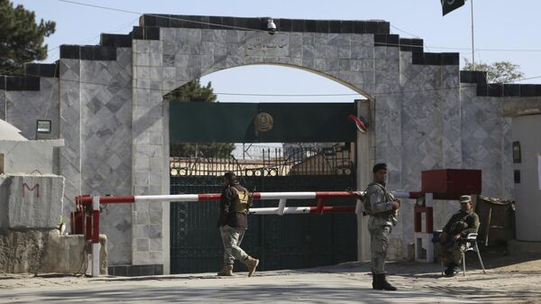 Security stands guard outside the Pakistan Embassy in Kabul, Afghanistan, Monday, Nov. 4, 2019. - Sputnik India