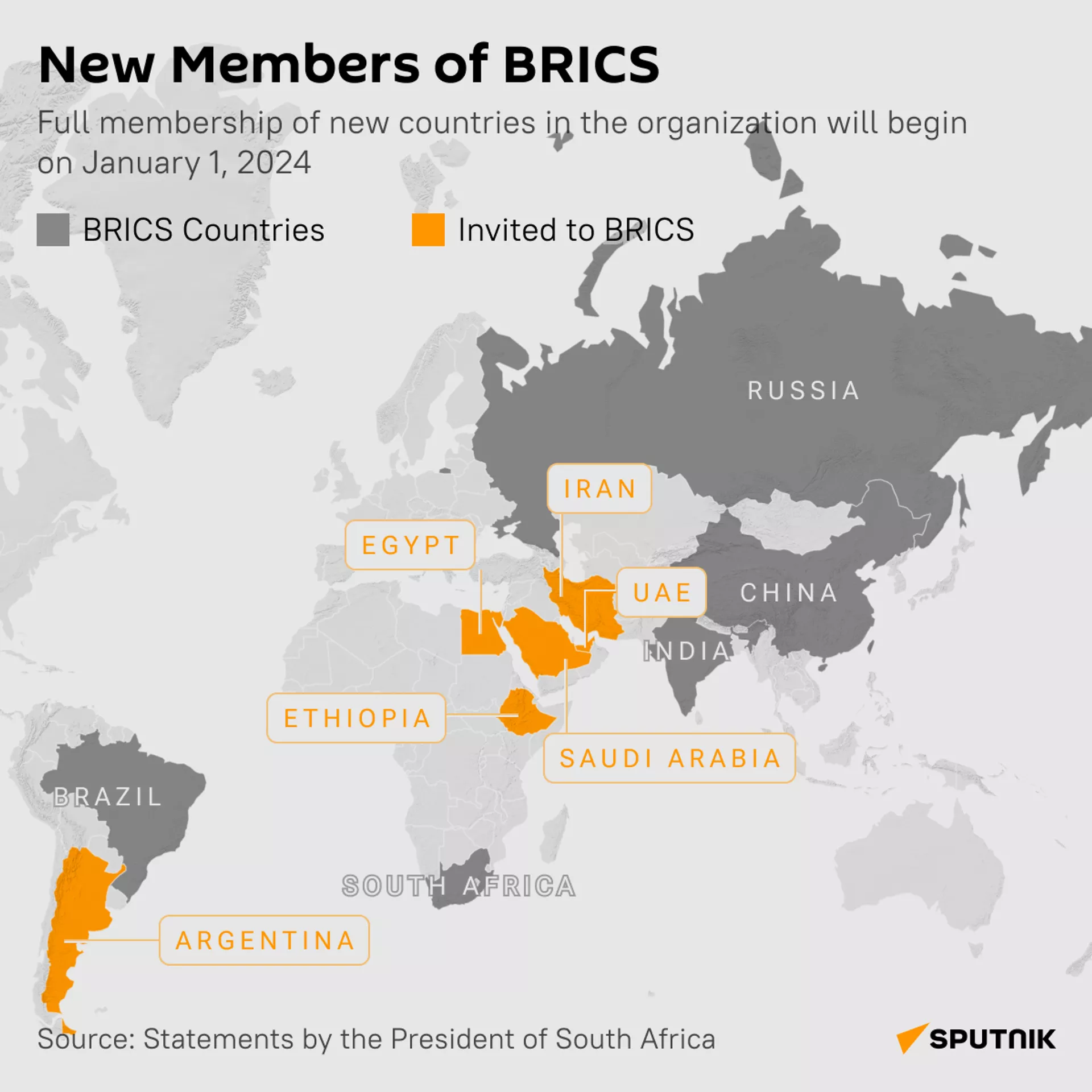 New BRICS members New BRICS members - Sputnik India, 1920, 04.01.2024