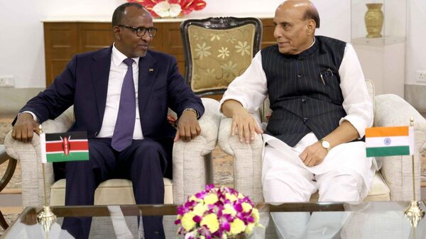 Indian Defense Minister Rajnath Singh and Kenyan Cabinet Secretary for Defense Aden Bare Duale held official consultations in New Delhi on Tuesday - Sputnik India