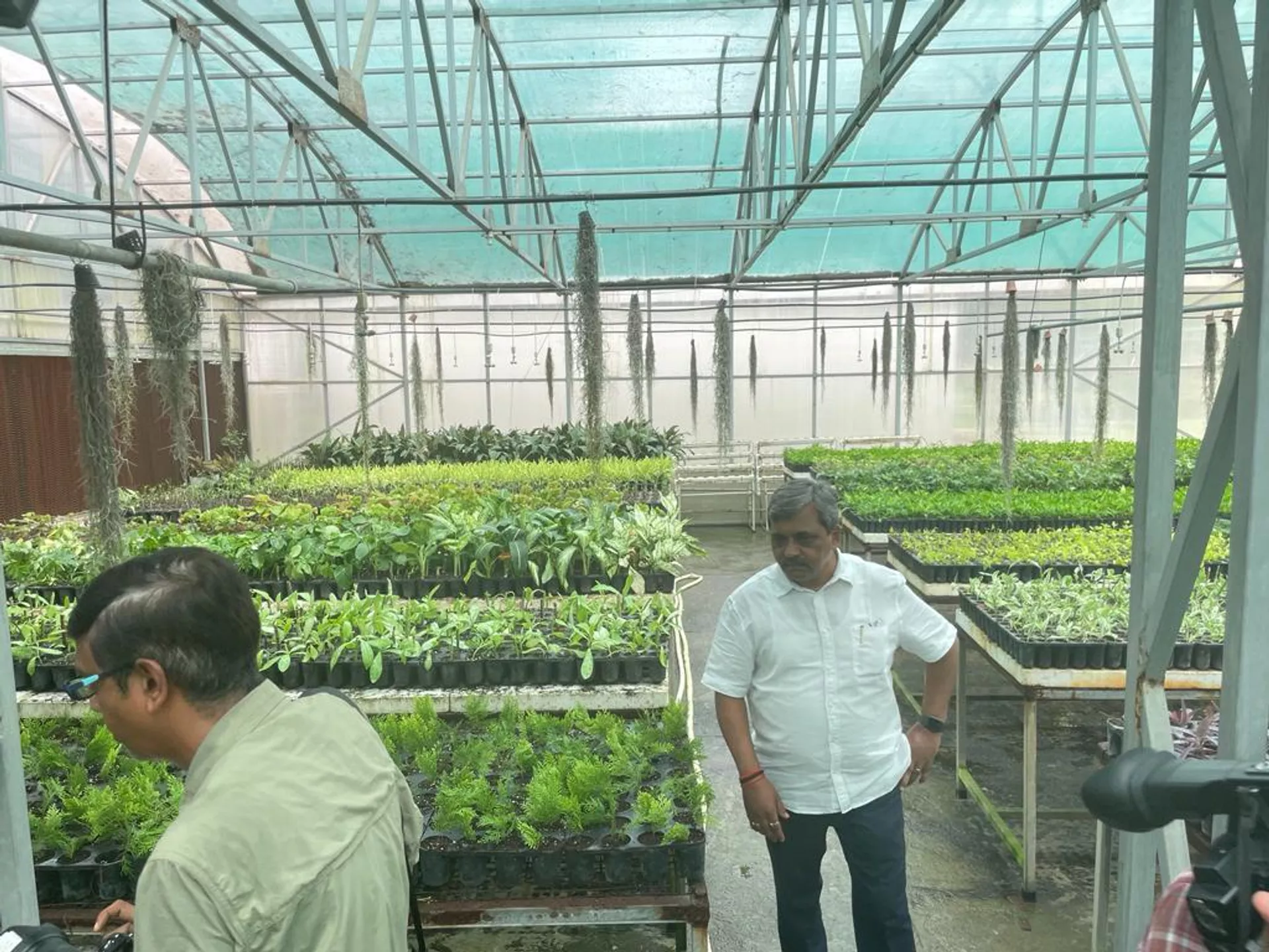 NDMC vice-chairman Satish Upadhyay inspecting plant saplings  - Sputnik India, 1920, 30.08.2023