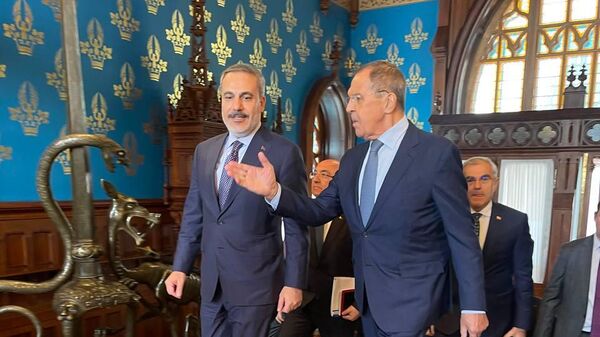 Russian Foreign Minister Sergey Lavrov and his Turkish counterpart Hakan Fidan Hold Talks in Moscow. - Sputnik India