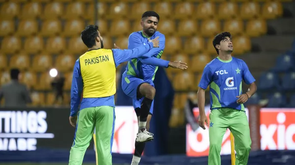 Pakistan's team members attend a practice session ahead of their one day international cricket match of Asia Cup with India in Pallekele, Sri Lanka on Friday, Sep. 1, 2023. - Sputnik भारत