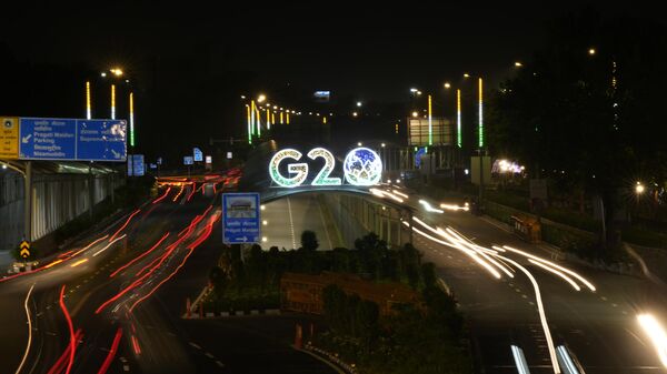Traffic moves near the main venue of the G20 Summit, in New Delhi, India, Friday, Aug. 25, 2023. - Sputnik India