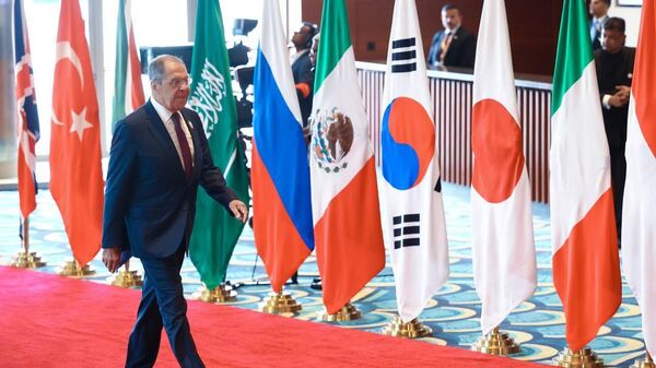 Russia's FM Sergey Lavrov at G20 - Sputnik भारत