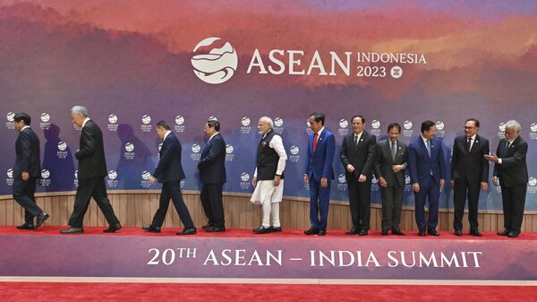 Leaders and delegate members attend the 20th ASEAN-India Summit in Jakarta, Indonesia, Sept. 6, 2023. - Sputnik India