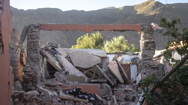 A view of a home that was damaged by the earthquake, in Ijjoukak village, near Marrakech, Morocco, Saturday, Sept. 9, 2023. - Sputnik भारत