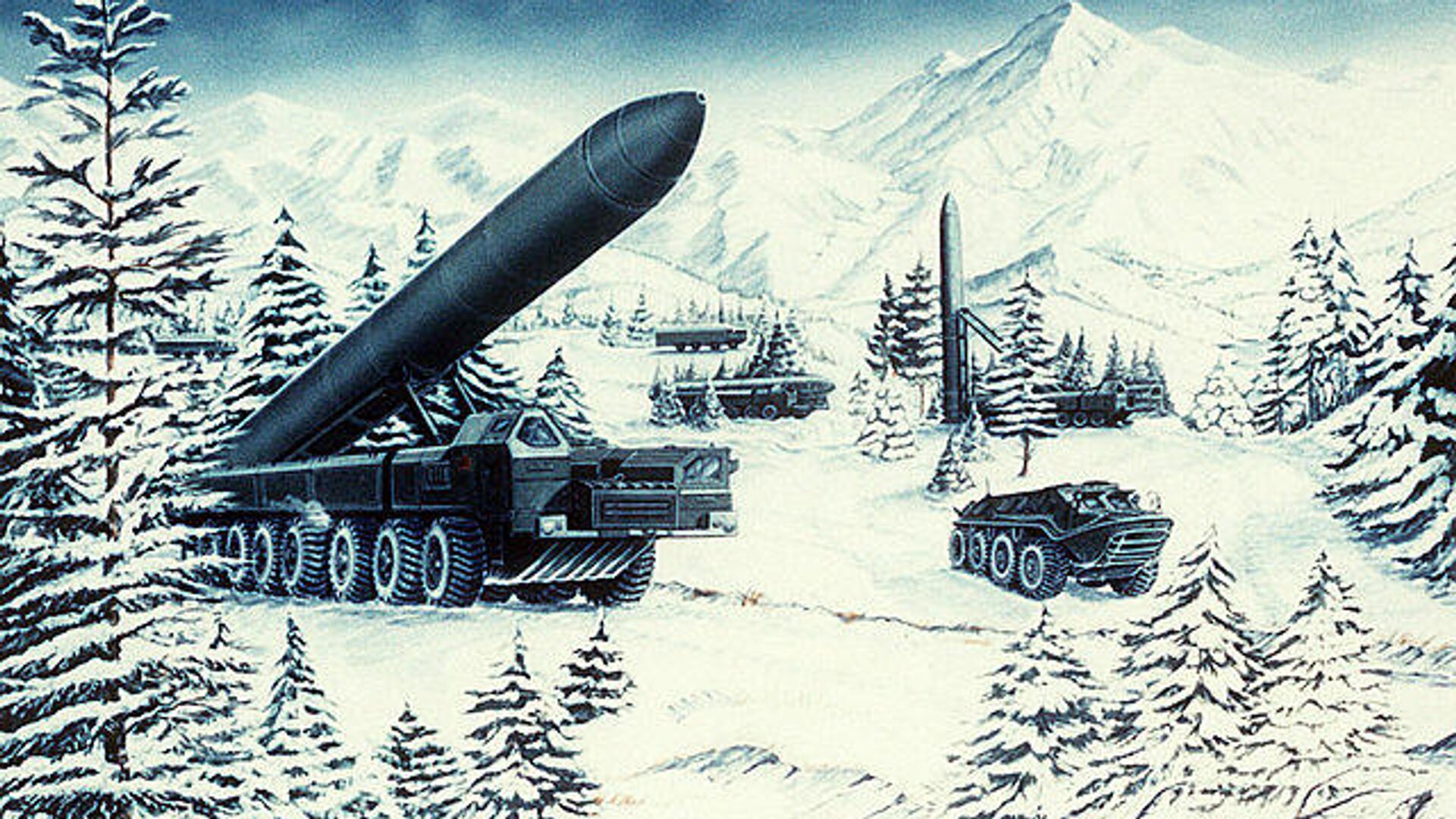 Artist's illustration of mobile nuclear weapons launchers. - Sputnik भारत, 1920, 11.09.2023