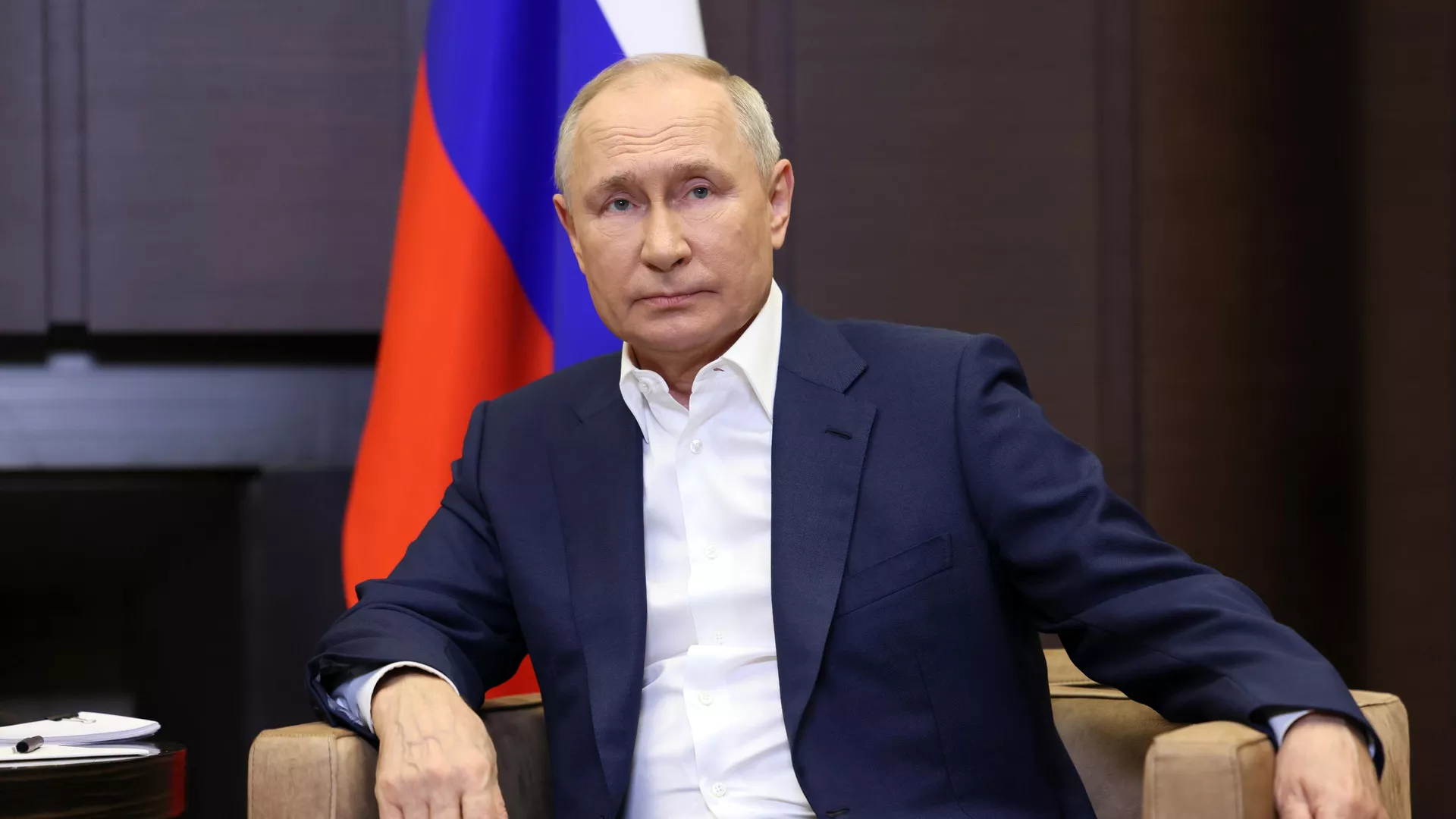 Russia's President Vladimir Putin attends a meeting with Belarus' President Alexander Lukashenko, in Sochi, Russia.
