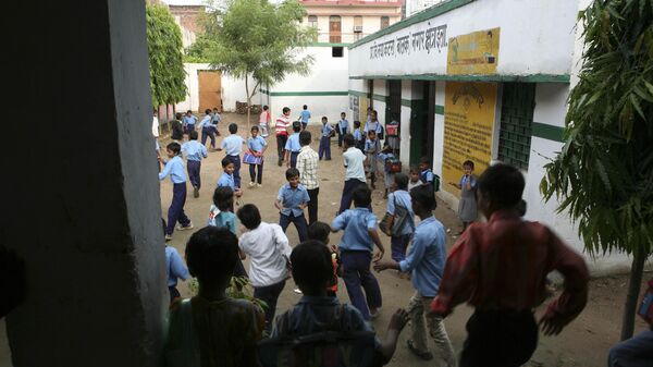 Students play at a school on International Literacy Day in Allahabad, India, Tuesday, Sept. 8, 2009. - Sputnik भारत