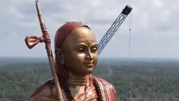 Madhya Pradesh Chief Unveils 108-Ft Adi Shankaracharya Statue Ahead of Elections - Sputnik India