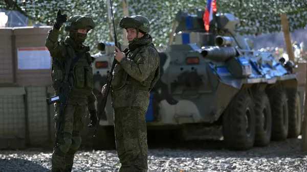 Russian peacekeepers at the checkpoint in Lachin corridor in Nagorno-Karabakh - Sputnik India
