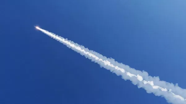 A projectile fired by the Iskander missile system at the military infrastructure of the Armed Forces of Ukraine.  - Sputnik India