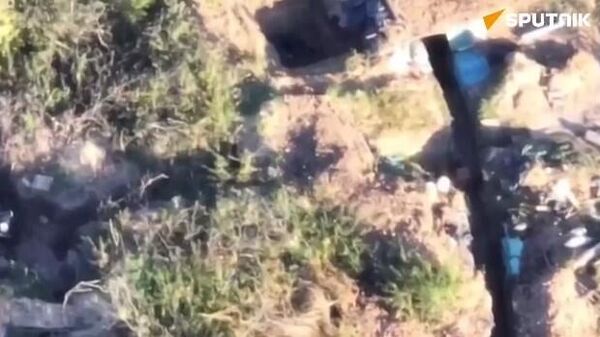 Russian kamikaze drone obliterates Ukrainian mortar crew in Soledar direction - Sputnik India