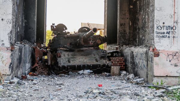 A destroyed tank of the Ukrainian Armed Forces. File photo - Sputnik भारत