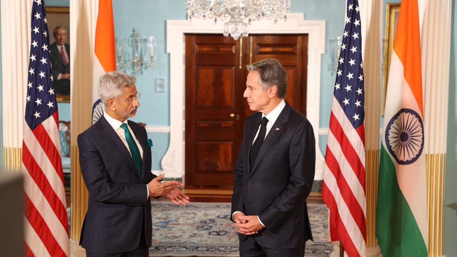 Indian External Affairs Minister S Jaishankar held talks with US State Secretary Antony Blinken in Washington DC on Thursday - Sputnik भारत, 1920, 06.10.2023