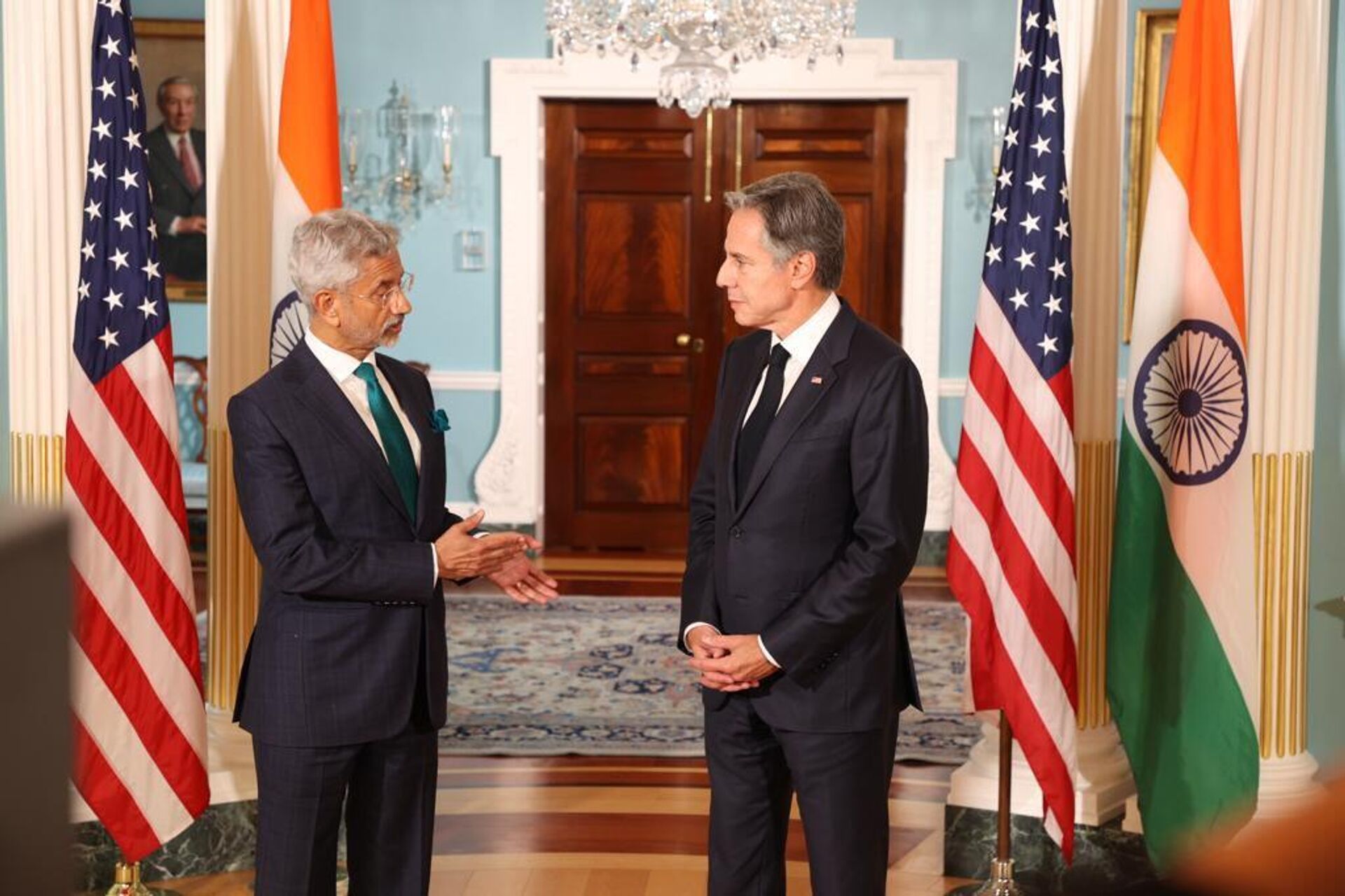 Indian External Affairs Minister S Jaishankar held talks with US State Secretary Antony Blinken in Washington DC on Thursday - Sputnik India, 1920, 29.09.2023