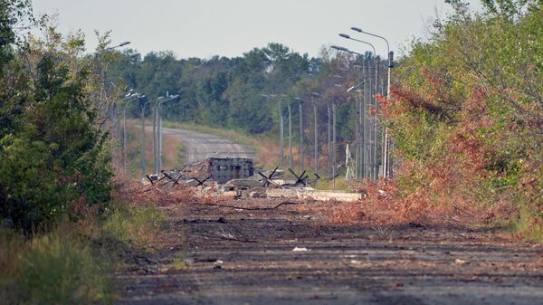 Roadblock in Donetsk region. - Sputnik भारत