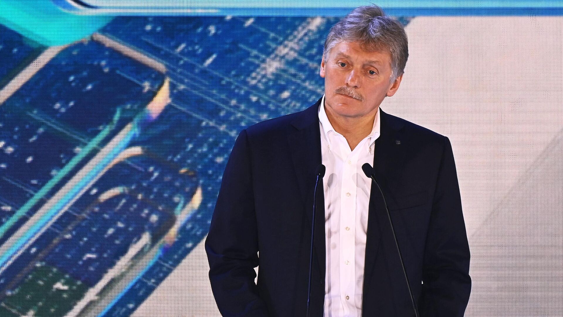 Dmitry Peskov, Deputy Head of the Russian Presidential Administration, Presidential Press Secretary, delivers a lecture Information Wars. A Game Without Rules at the federal educational marathon New Horizons in Moscow. - Sputnik भारत, 1920, 04.09.2024