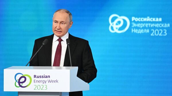 Президент РФ В. Путин выступил на пленарном заседании форума РЭН-2023 - Sputnik भारत