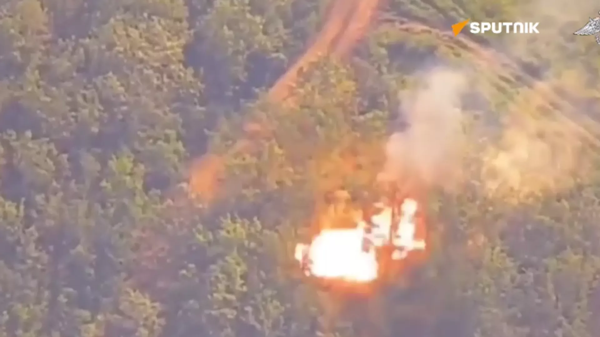 Russian Artillery Destroys Polish Krab Howitzer