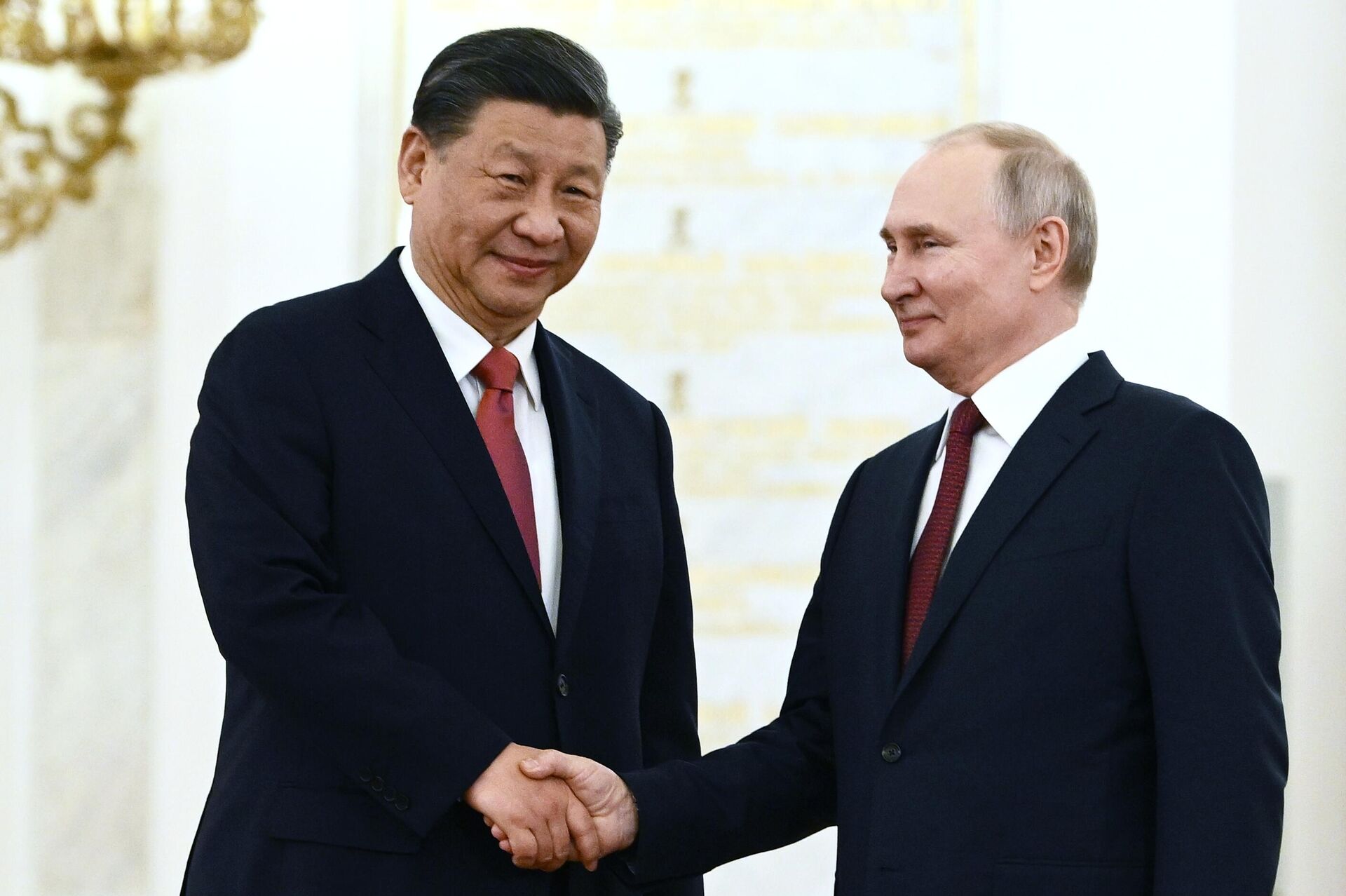 Russian President Vladimir Putin's meeting with Chinese counterpart Xi Jinping in Moscow. File photo - Sputnik India, 1920, 23.02.2024