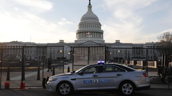 Police car is seen after a rally in Washington, the United States. - Sputnik India