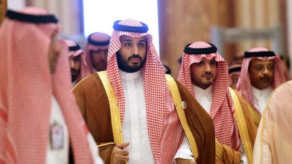 Saudi Defence Minister Mohammed bin Salman (2nd L),  who is the desert kingdom's deputy crown prince and second-in-line to the throne, arrives at the closing session of the 4th Summit of Arab States and South American countries held in the Saudi capital Riyadh, on November 11, 2015.  - Sputnik India