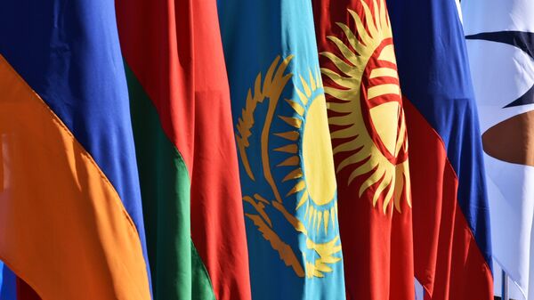 National flags of the Eurasian Economic Union Countries  - Sputnik India