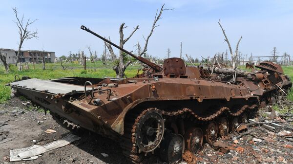 Ukranian Armed Forces' destroyed armored vehicle. File photo - Sputnik भारत