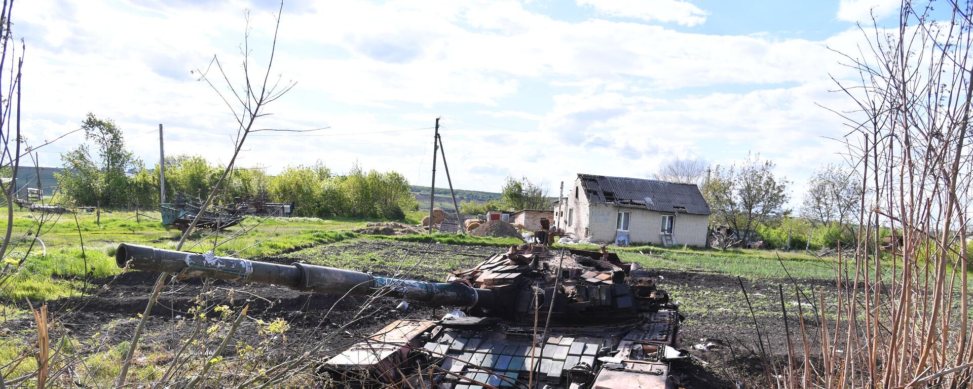 Destroyed Ukrainian tank in the Russian special military oepration zone. File photo - Sputnik भारत, 1920, 23.09.2024