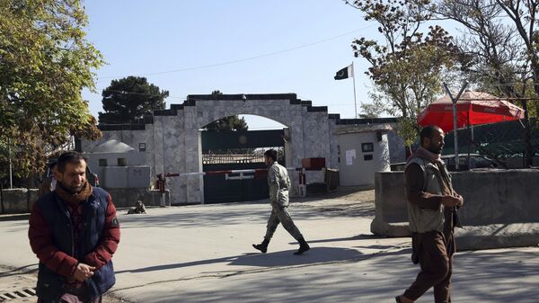 Security walks in front of the Pakistan Embassy in Kabul, Afghanistan, Monday, Nov. 4, 2019. - Sputnik भारत