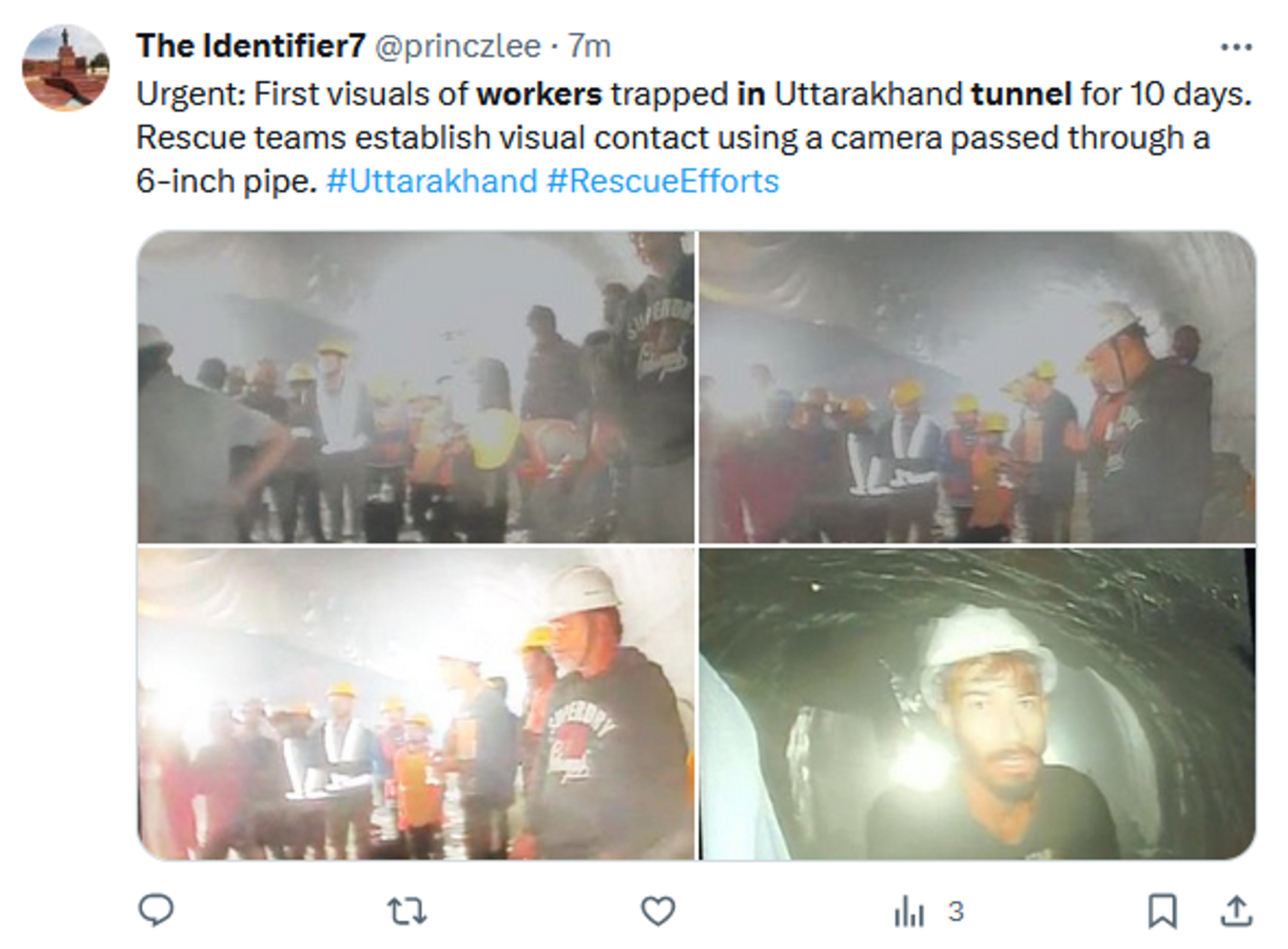 Workers Trapped Inside Tunnel - Sputnik India, 1920, 21.11.2023