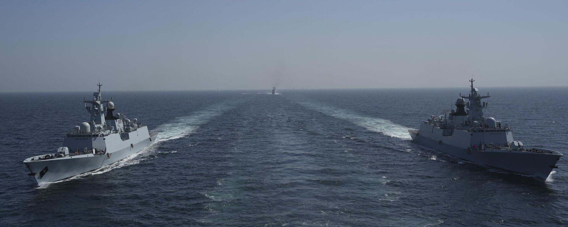 Pakistani warships take part in the multinational exercise called AMAN-23 in the Arabian Sea near Karachi, Pakistan, Monday, Feb. 13, 2023. - Sputnik India, 1920, 11.10.2024