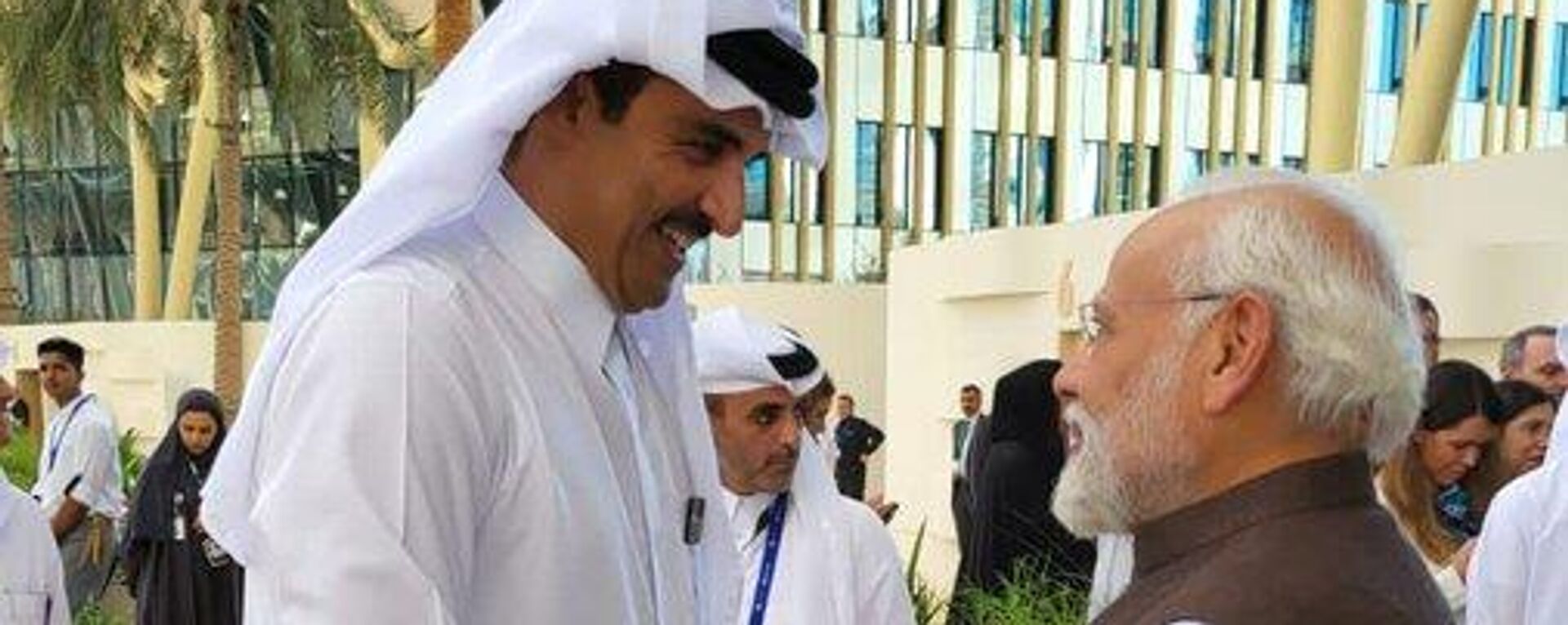 Indian Prime Minister Narendra Modi met Qatar’s Emir Sheikh Tamim bin Hamad Al Thani in Dubai on the margins of United Nations (UN) Climate Change Conference (COP28). - Sputnik भारत, 1920, 12.02.2024