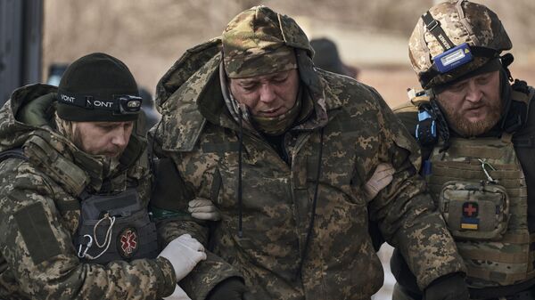  A wounded Ukrainian soldier. File photo - Sputnik भारत