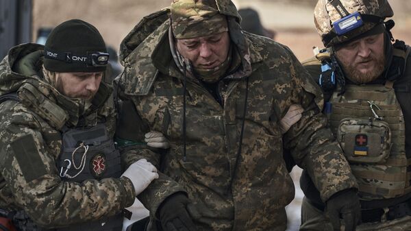  A wounded Ukrainian soldier. File photo - Sputnik भारत