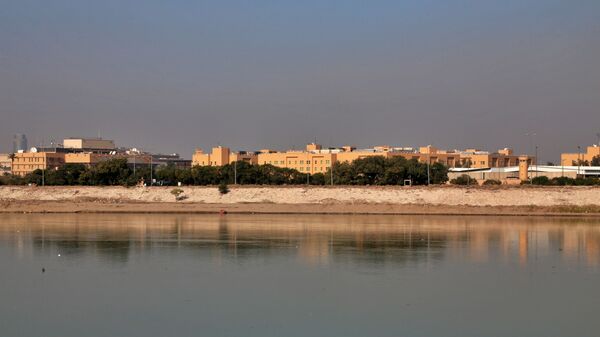 In this Jan. 3, 2020 file photo, the U.S. Embassy is seen from across the Tigris River in Baghdad, Iraq. - Sputnik भारत