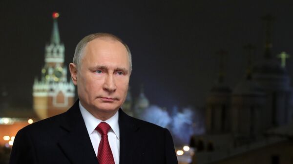 President of Russia Vladimir Putin sends New Year address to the nation on New Year’s eve. Archive photo. - Sputnik भारत