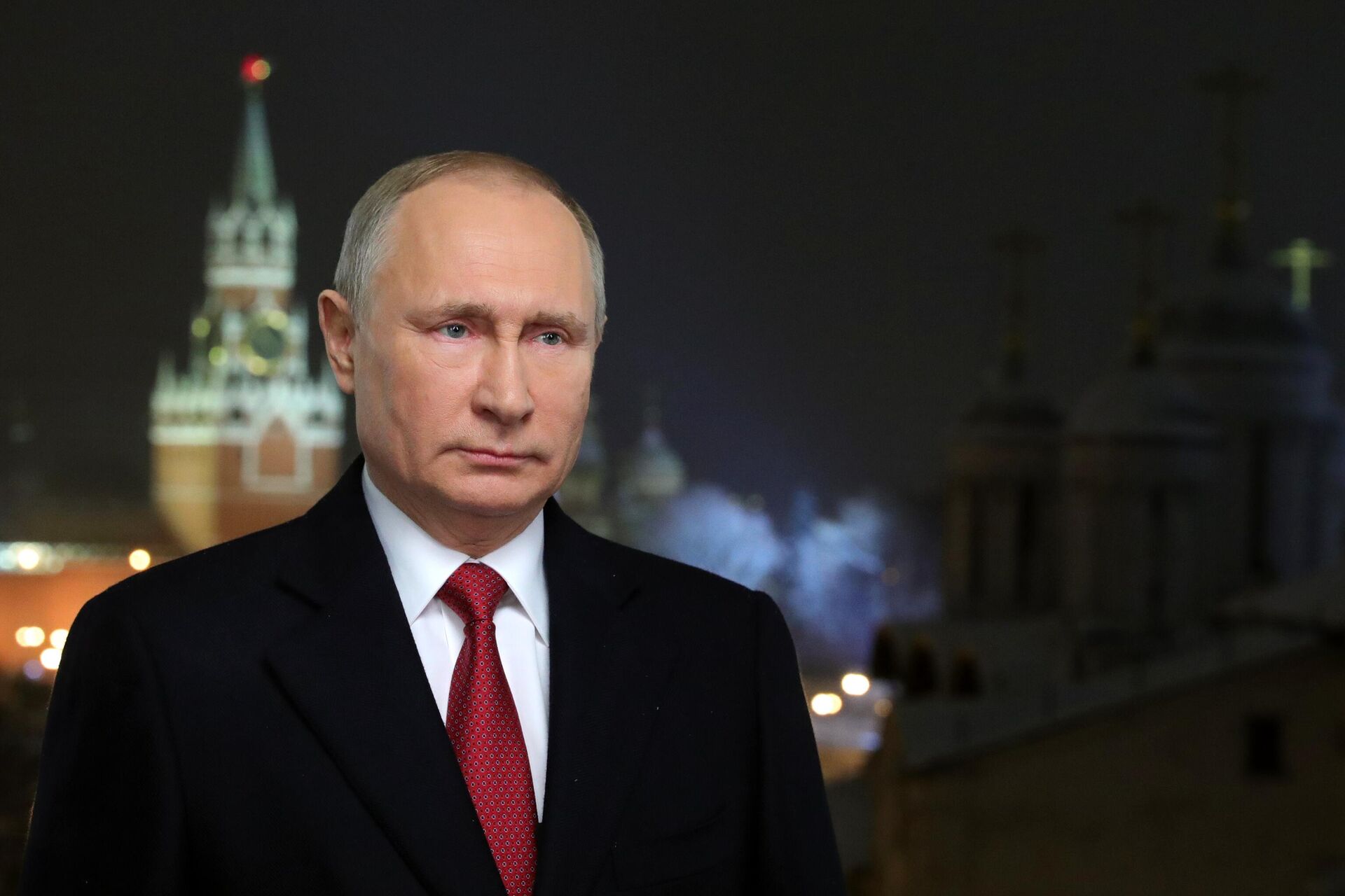President of Russia Vladimir Putin sends New Year address to the nation on New Year’s eve. Archive photo. - Sputnik India, 1920, 22.01.2024